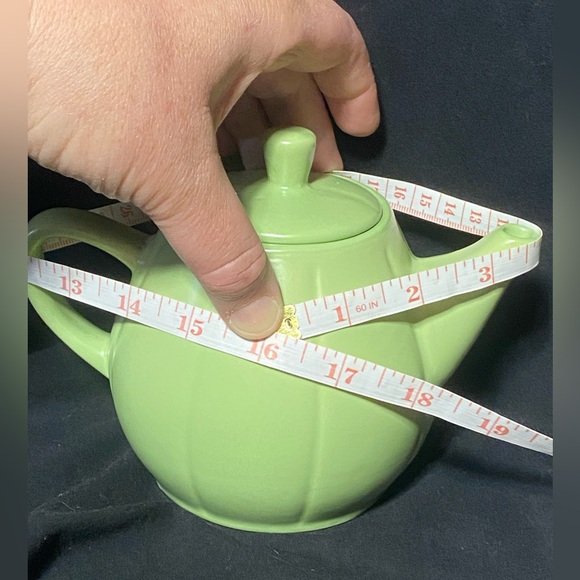Teapot Olive green, modern deco, teapot vintage - Picture 9 of 10